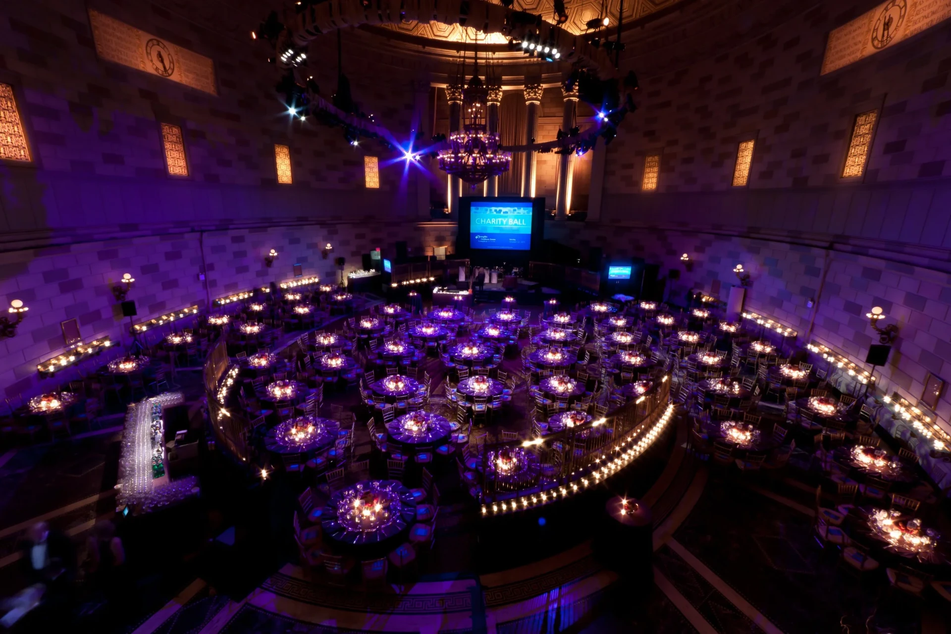 Grand Ballroom beneath the 70-foot stained-glass dome